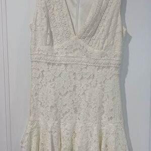 Aqua Elegant Lace Sleeveless Dress